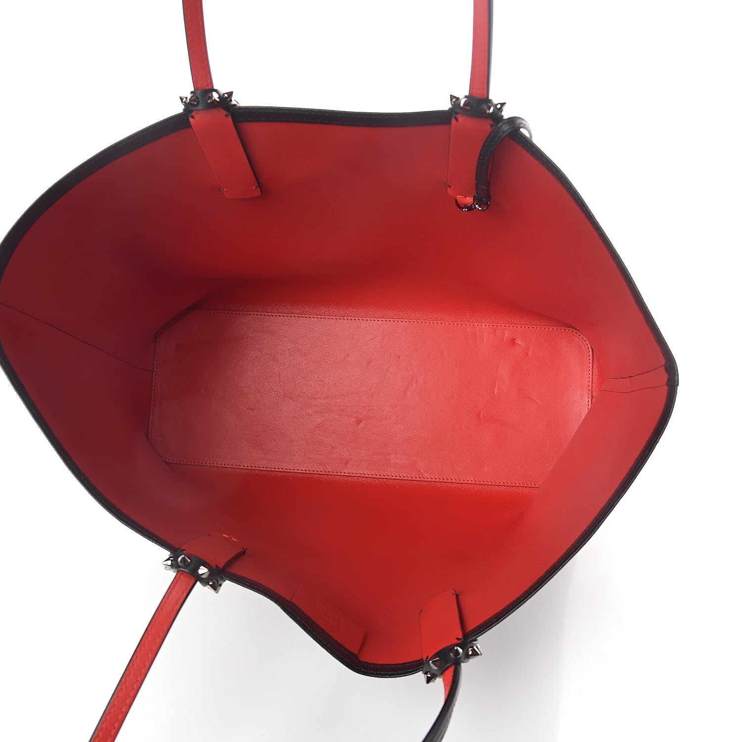 Christian Louboutin Calfskin Spikes East West Cabata Tote Black 5 of 9