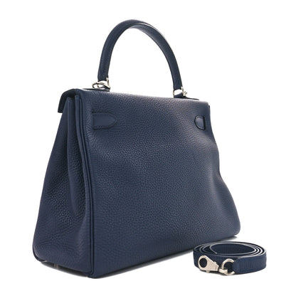 Hermes Togo Kelly Retourne 28 Bleu Nuit 2 of 10