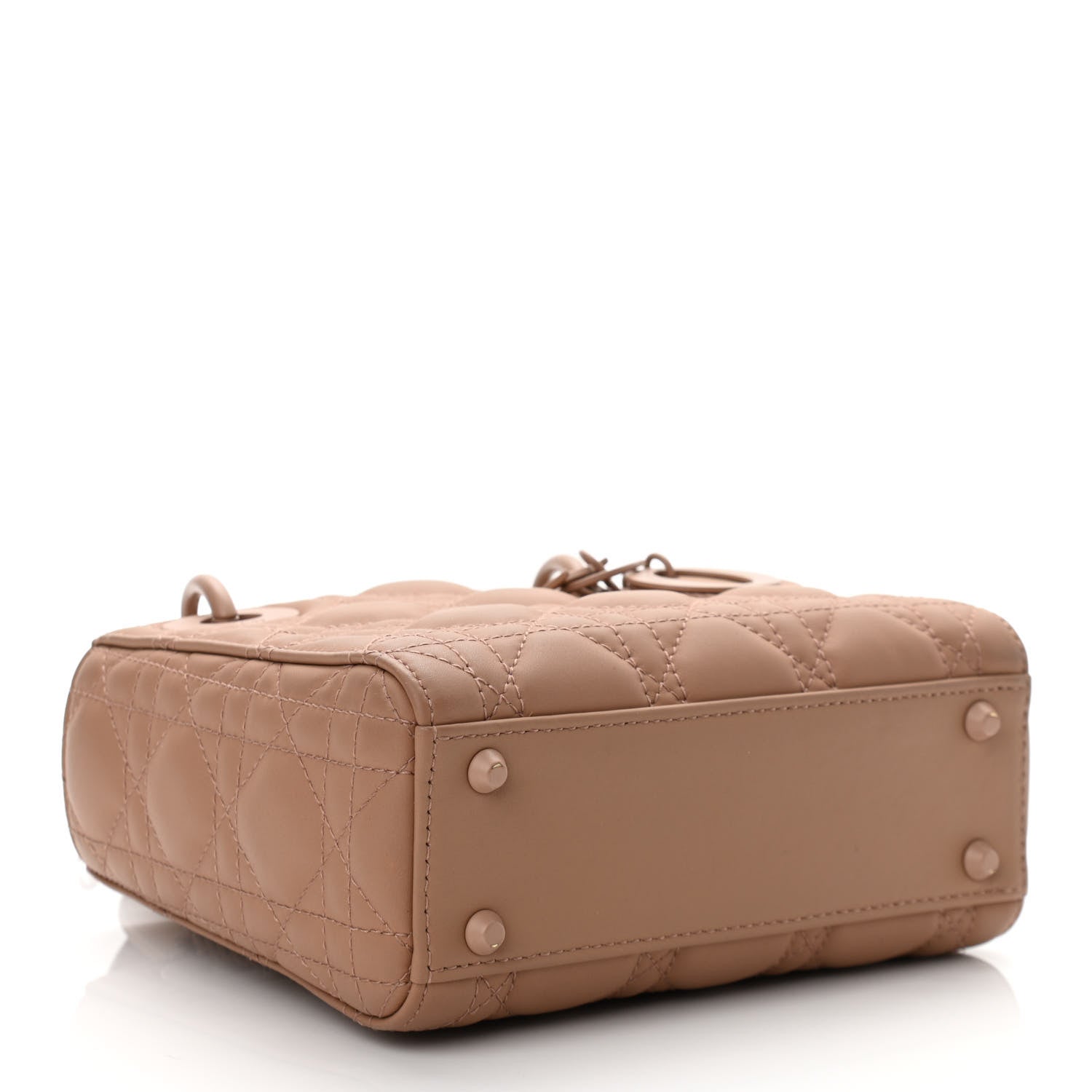 Christian Dior Ultra Matte Calfskin Cannage Mini Lady Dior Light Beige 4 of 10