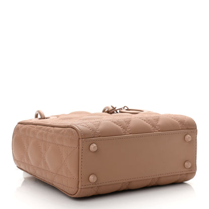 Christian Dior Ultra Matte Calfskin Cannage Mini Lady Dior Light Beige 4 of 10