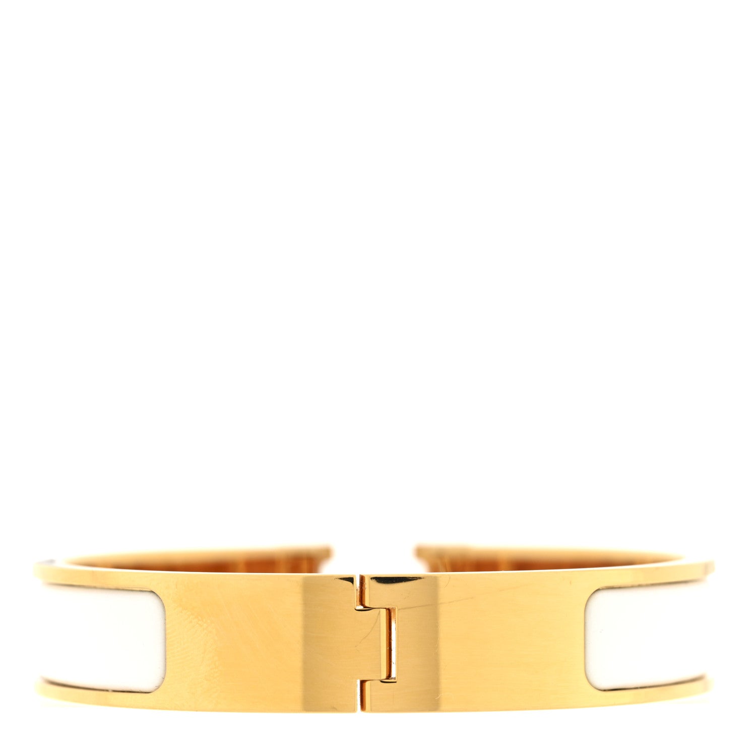Hermes Enamel Narrow Clic Clac H Bracelet PM White 3 of 5