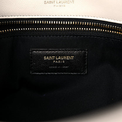 Saint Laurent Lambskin Matelasse Monogram Medium Niki Chain Satchel Ivory 7 of 16