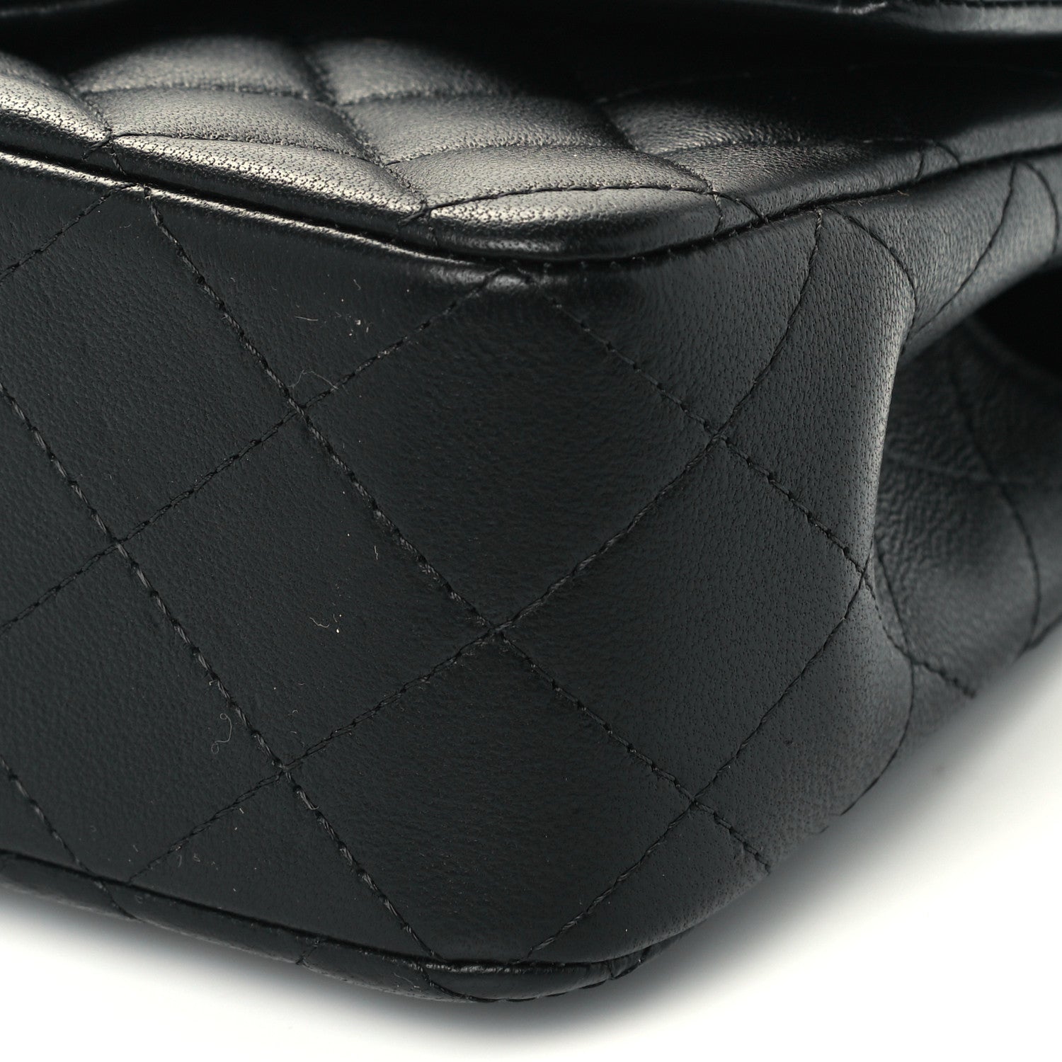 Chanel Lambskin Quilted Mini Top Handle Rectangular Flap Black 11 of 12