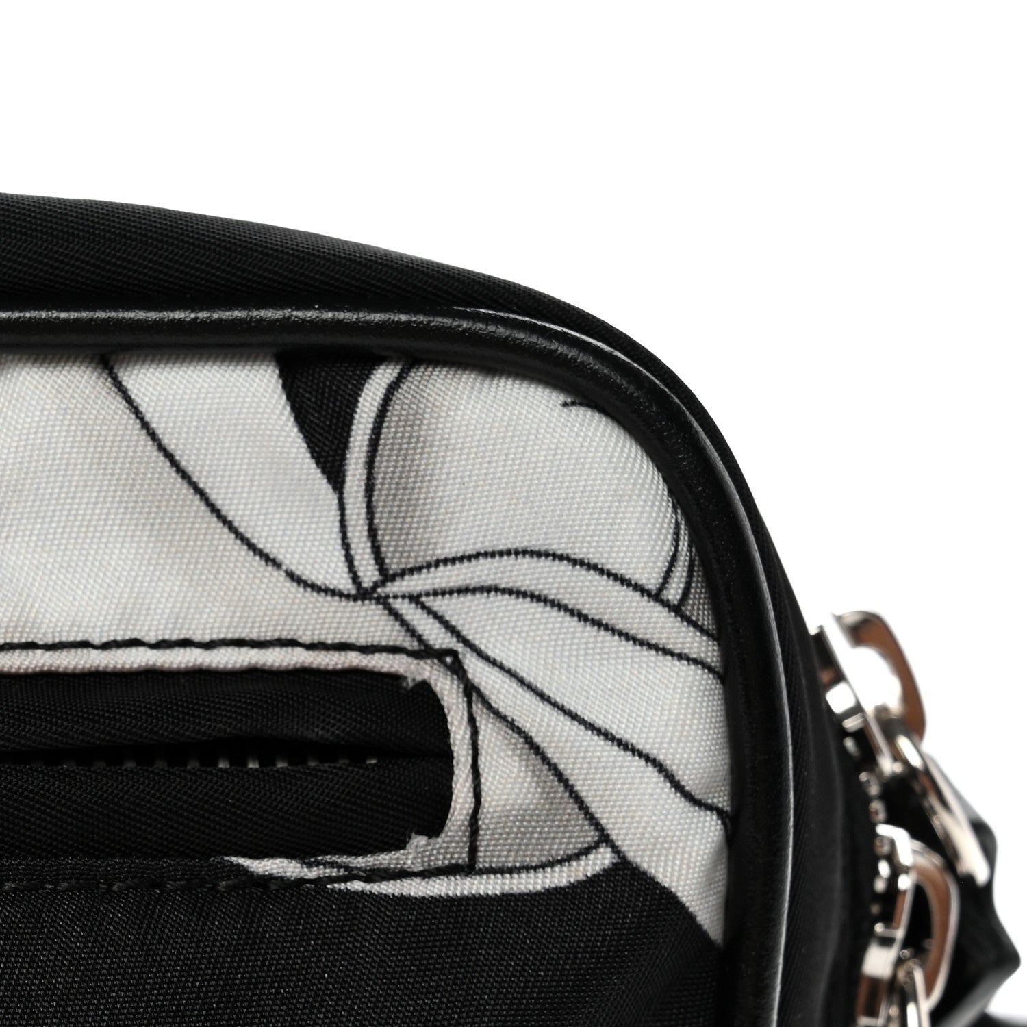 Versace Nylon Baroque Medusa Belt Bag Black White 10 of 10