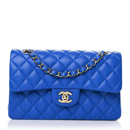 Chanel Caviar Quilted Small Double Flap Blue 1 of 10