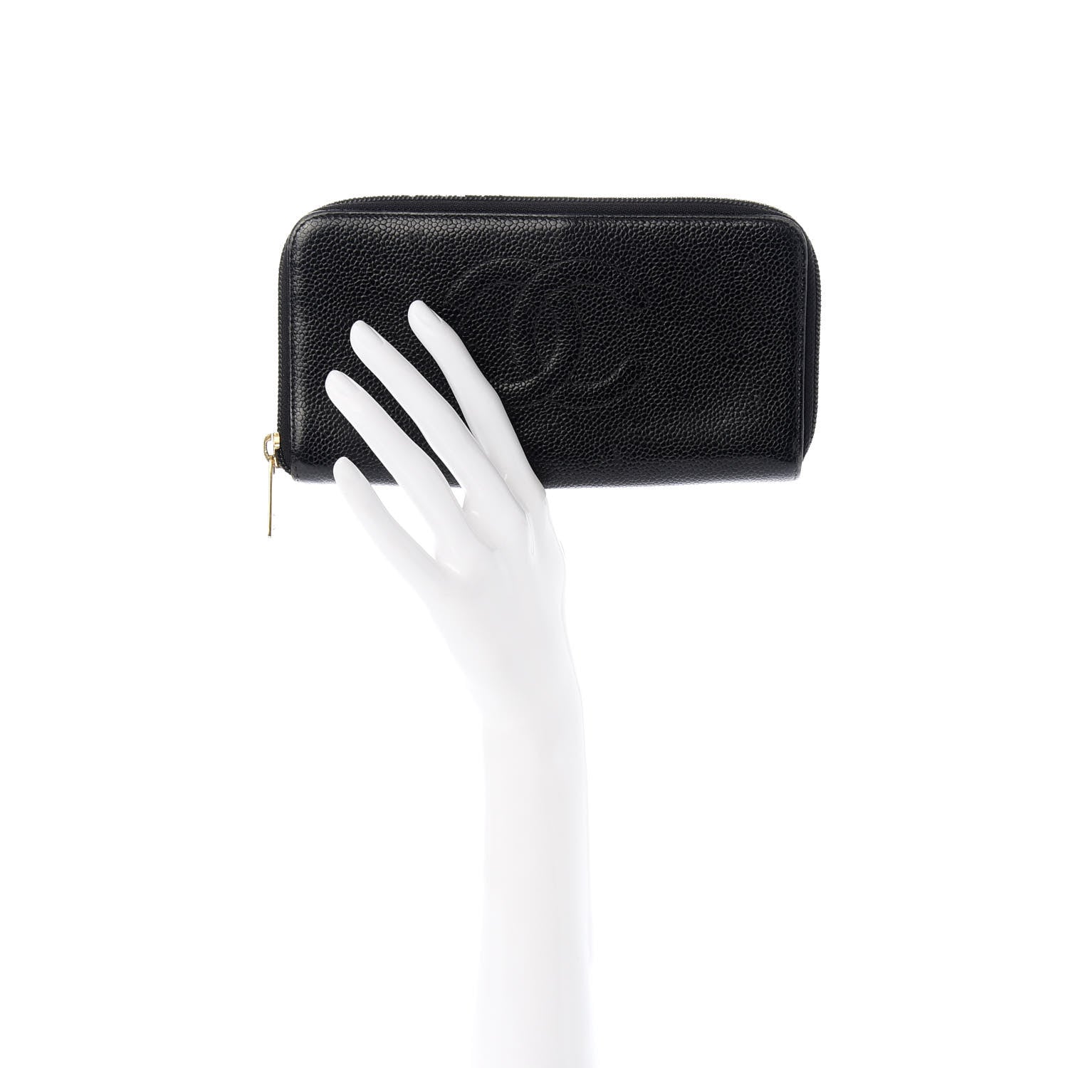 Chanel Caviar Large Timeless CC Zip Around Wallet Black 2 of 9
