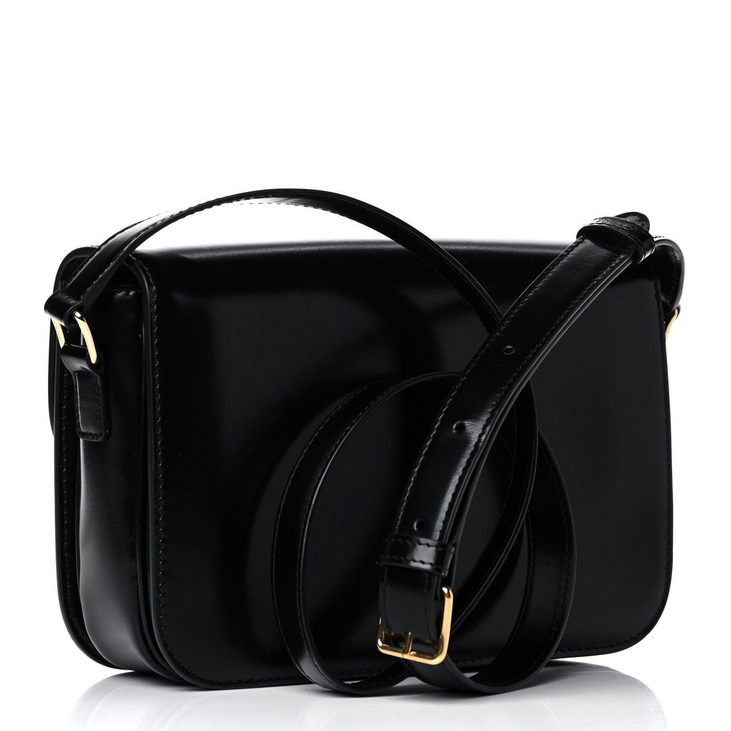 Shiny Calfskin Medium Triomphe Black
