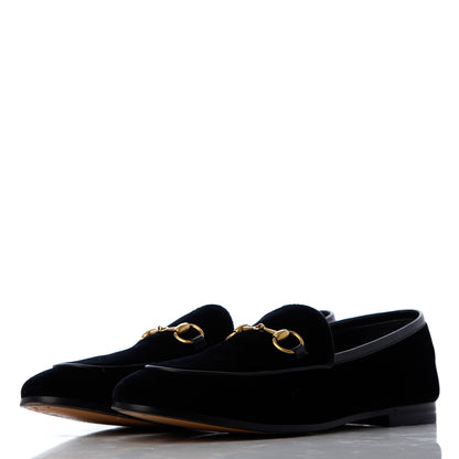 Gucci Velvet Horsebit Womens Jordaan Loafers 36 Black 3 of 15