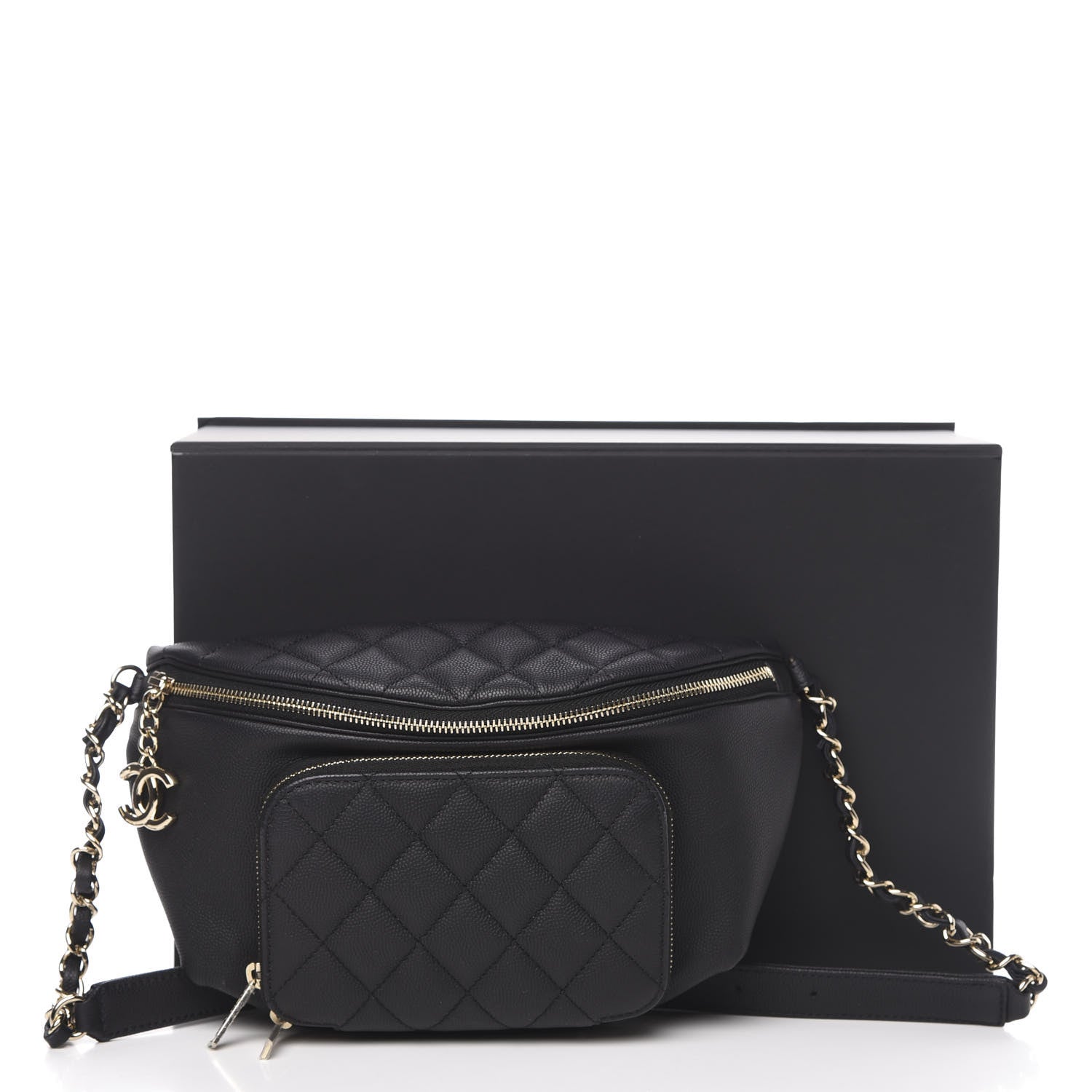 Chanel Caviar Quilted Business Affinity Waist Belt Bag Black 11 of 11