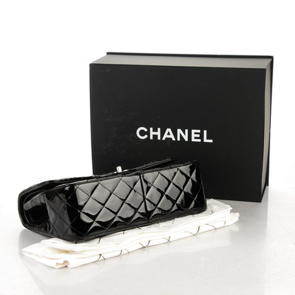 Chanel Patent Quilted Jumbo Double Flap Black 4 of 7
