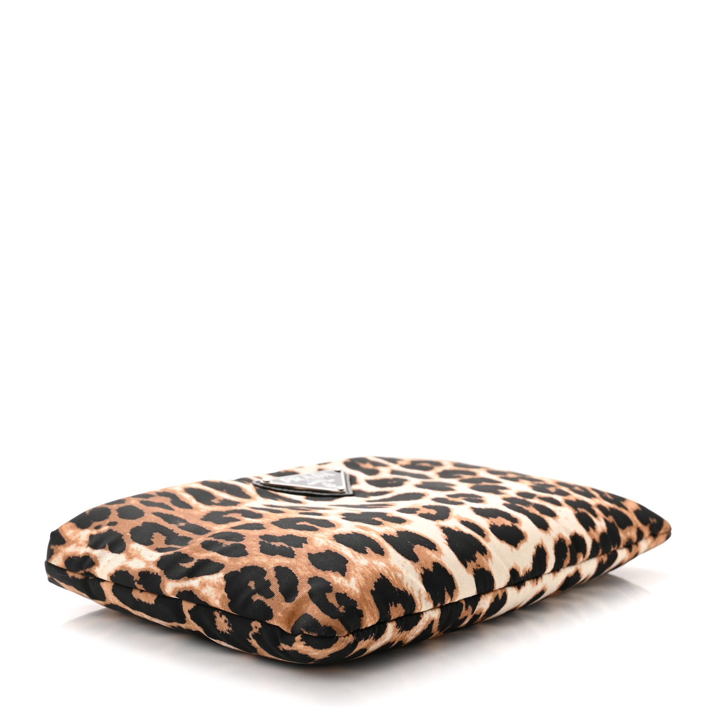 Tessuto Soft Nylon Leopard Print Crossbody Avorio