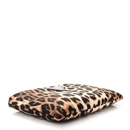 Prada Tessuto Soft Nylon Leopard Print Crossbody Avorio 4 of 10