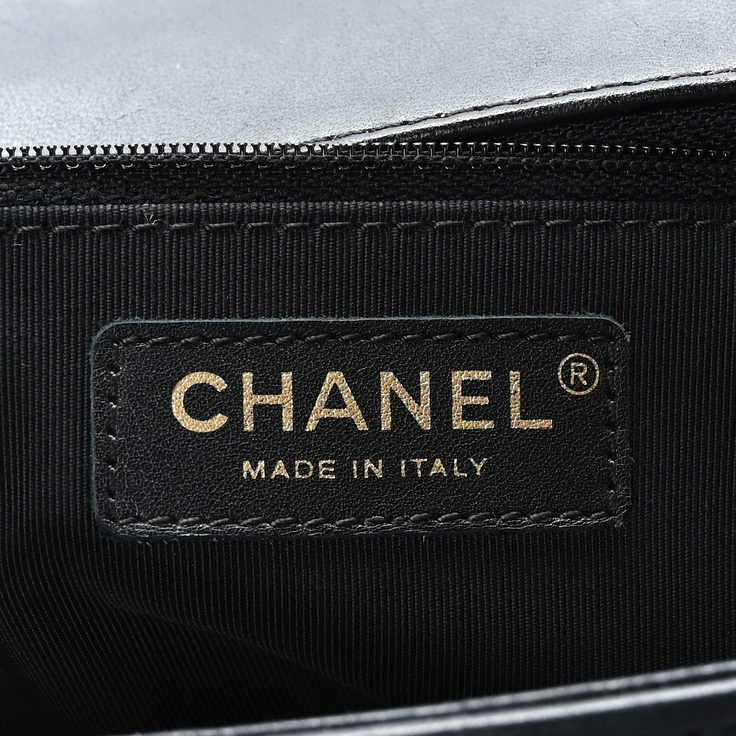 Lambskin Quilted Large Boy Flap Black