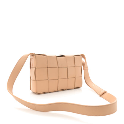 Bottega Veneta Lambskin Maxi Intrecciato Cassette Crossbody Bag Almond 3 of 13