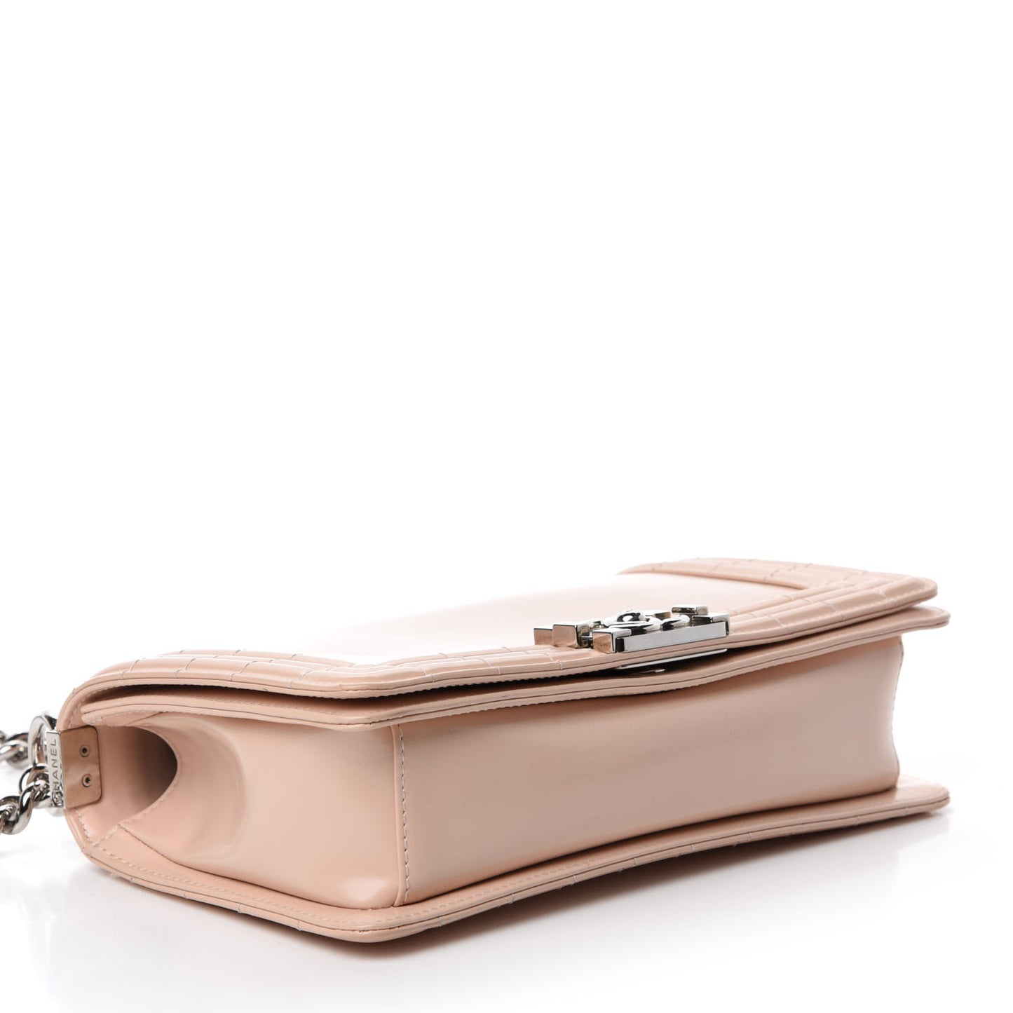 Glazed Calfskin Medium Boy Flap Light Pink