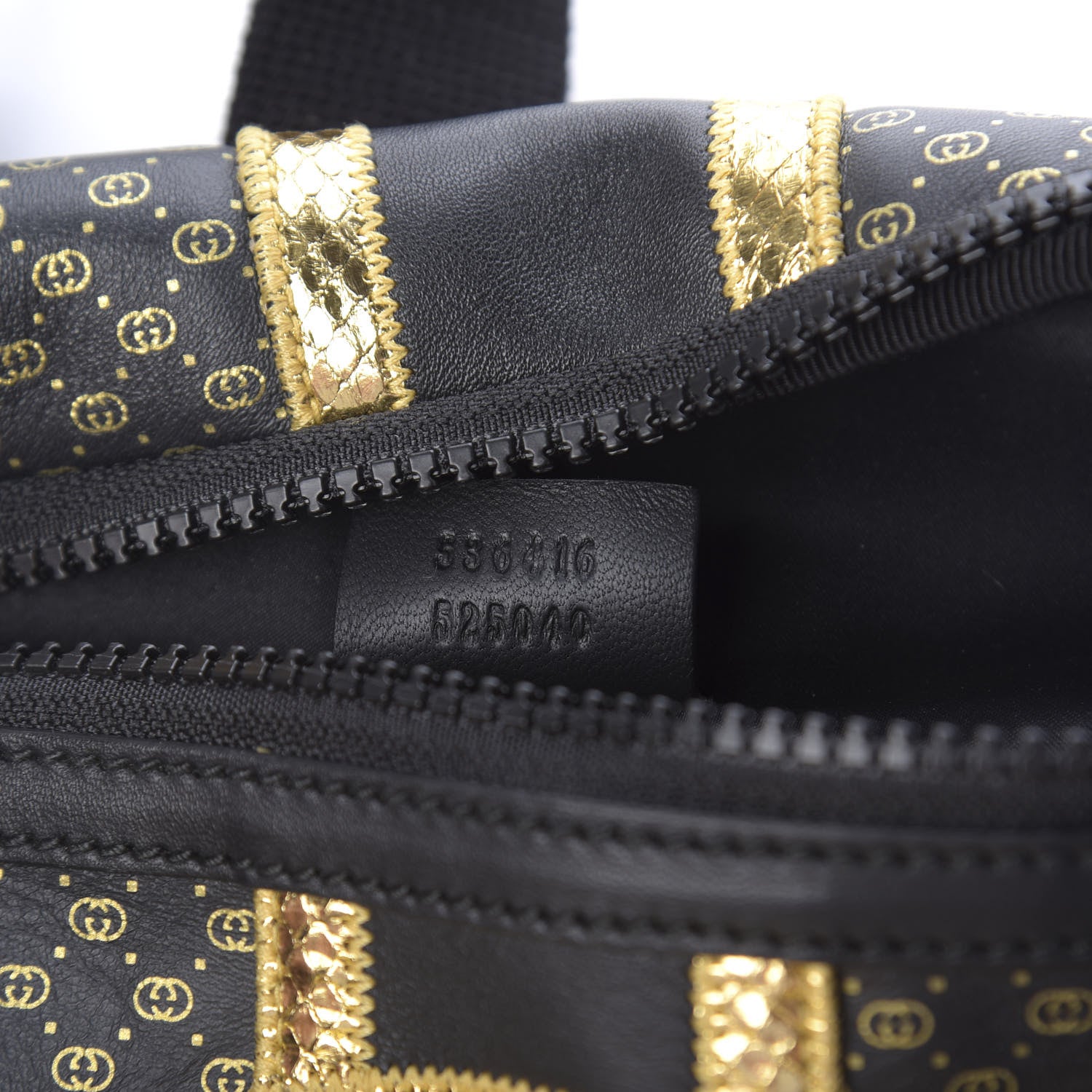 Gucci X DAPPER DAN Calfskin Laminated Ayers GG Micro Monogram Belt Bag Black 10 of 11