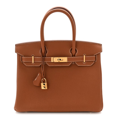 Hermes Togo BIRKIN 30 Gold 1 of 11