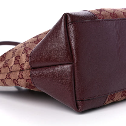 Gucci Monogram Textured Dollar Calfskin Web Medium Ophidia Shopping Tote Sahara Rubino Chardonnay 8 of 10