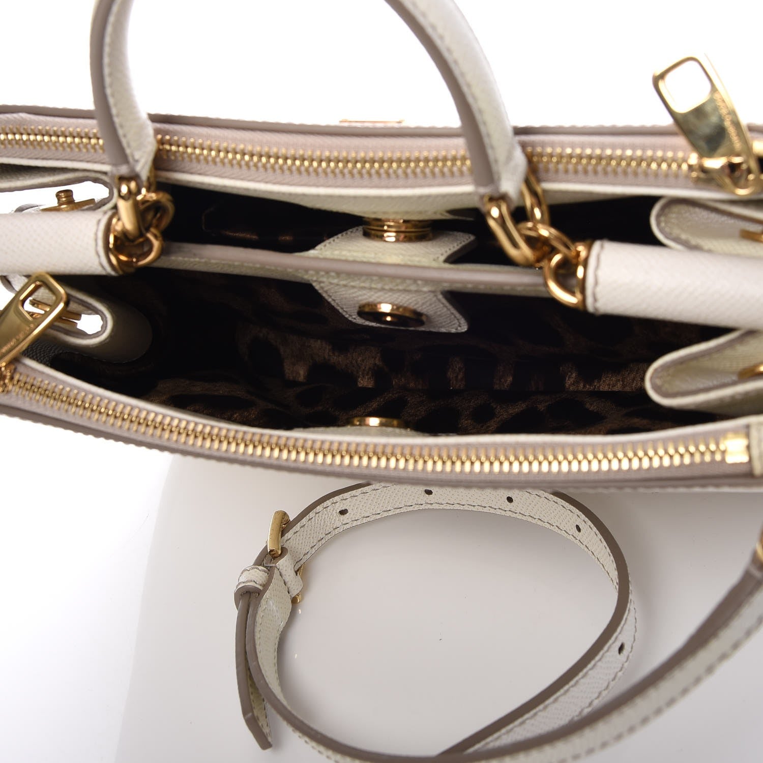 Dolce & Gabbana Dauphine Miss Sicily Double Zip Satchel White 7 of 14