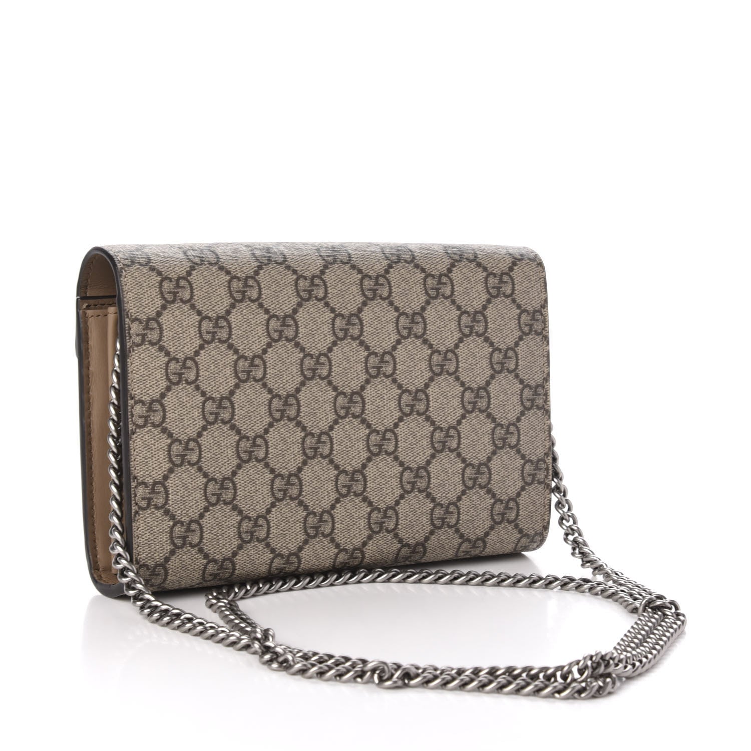 Gucci GG Supreme Monogram Mini Dionysus Chain Wallet Beige Taupe 3 of 11
