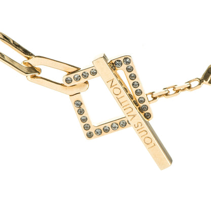 Louis Vuitton Swarovski Crystal Flower Power Necklace Gold 5 of 6