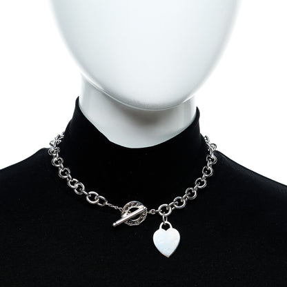 Tiffany Sterling Silver Heart Tag Toggle Necklace 2 of 4