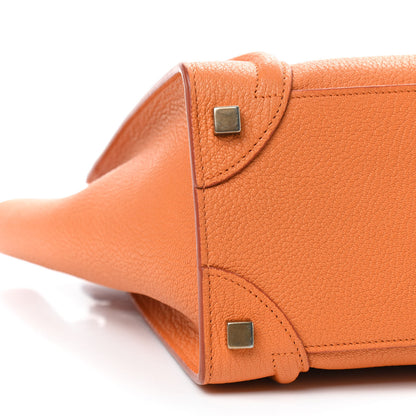 Celine Goatskin Micro Luggage Light Orange 6 of 9