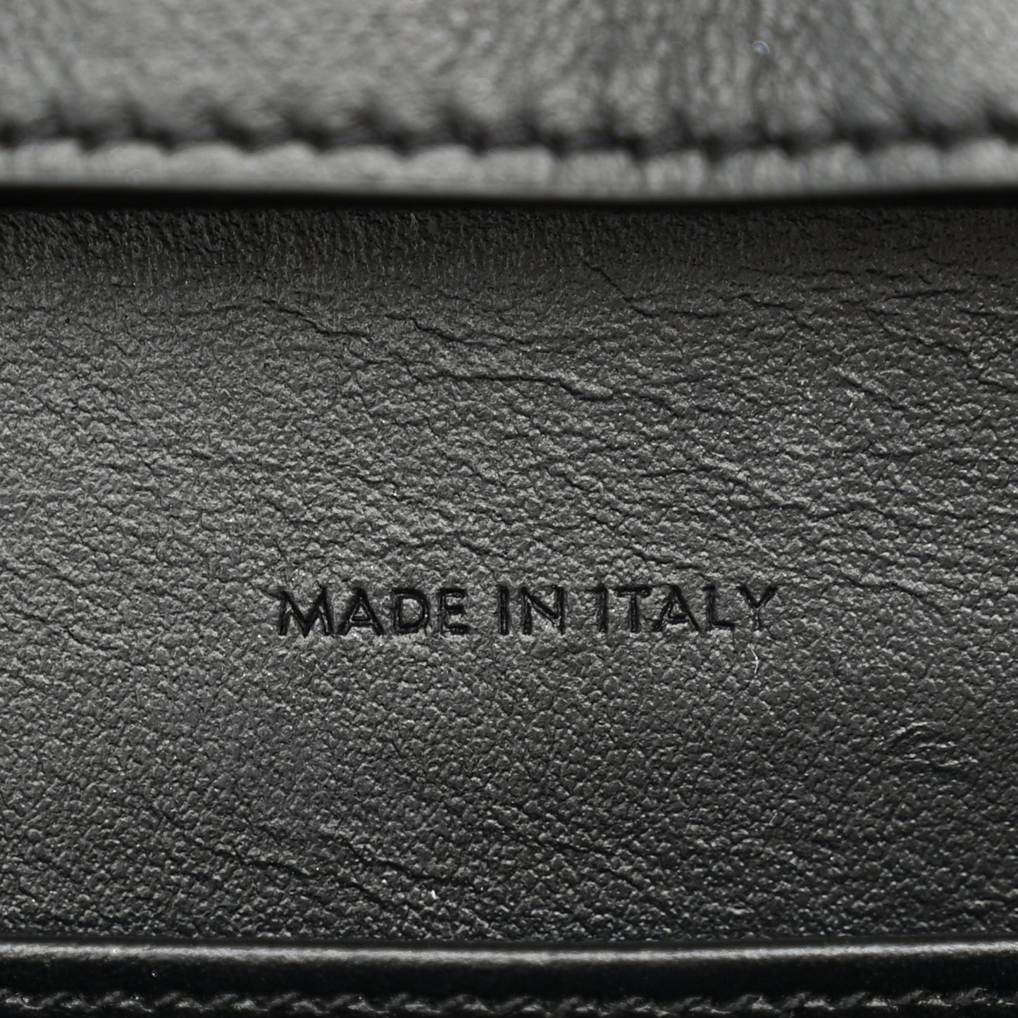 Shiny Calfskin Triomphe Margo Wallet on Chain Black