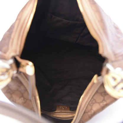 Gucci Metallic Guccissima Large GG Twins Hobo Bronze 5 of 10