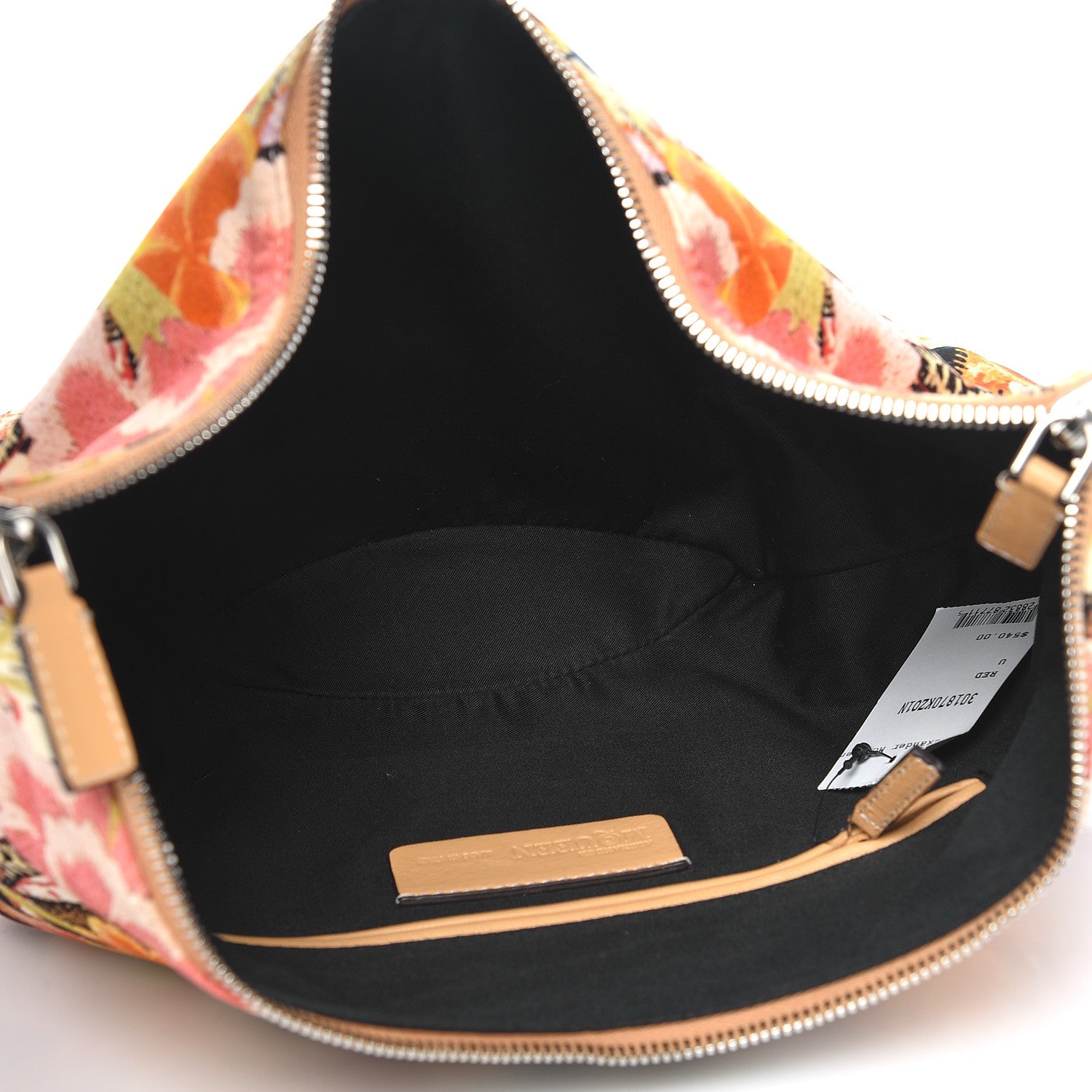 Alexander McQueen Silk Floral Print De Manta Clutch Red 5 of 7