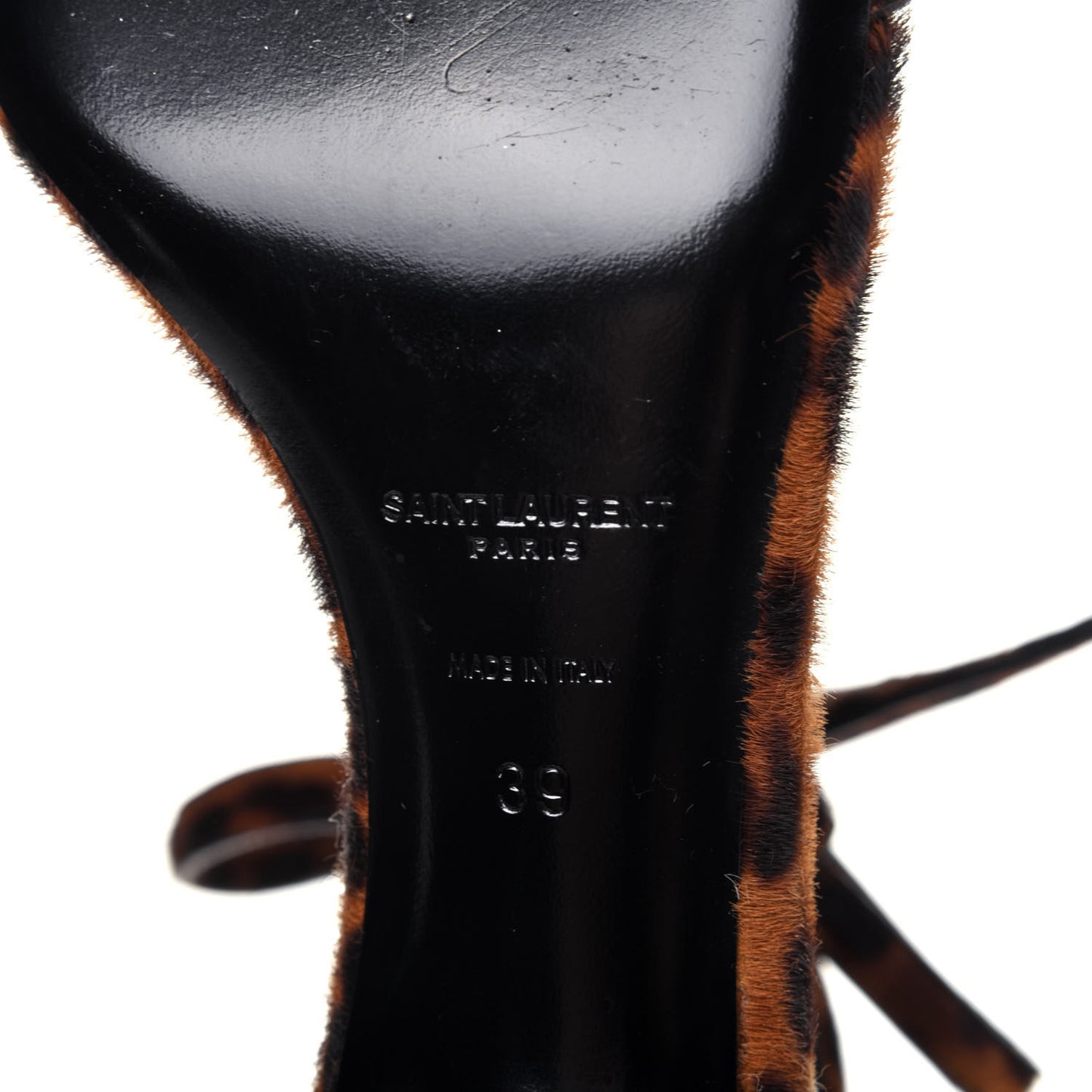 Calf Hair Leopard Charlotte Sandals 39 Natural