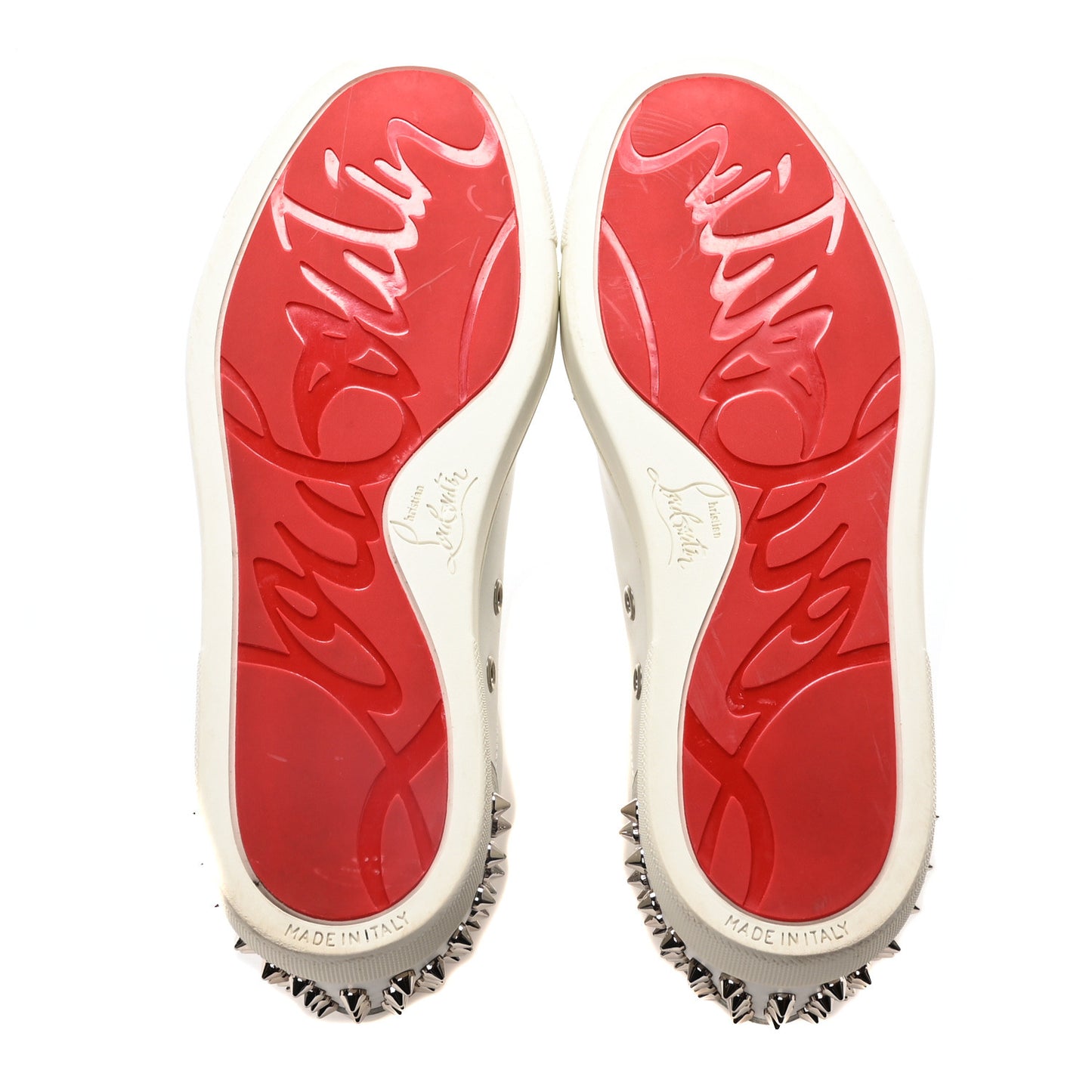 Calfskin Spikes Womens Vieira 2 Flat Sneakers 37.5 White