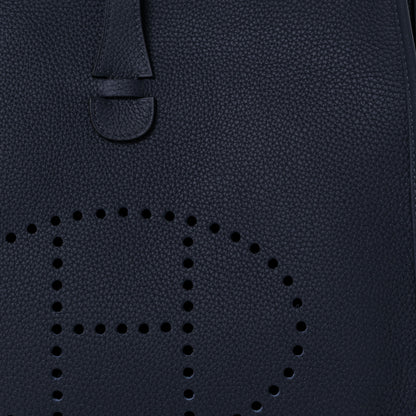 Hermes Taurillon Clemence Evelyne III PM Bleu Nuit 7 of 11