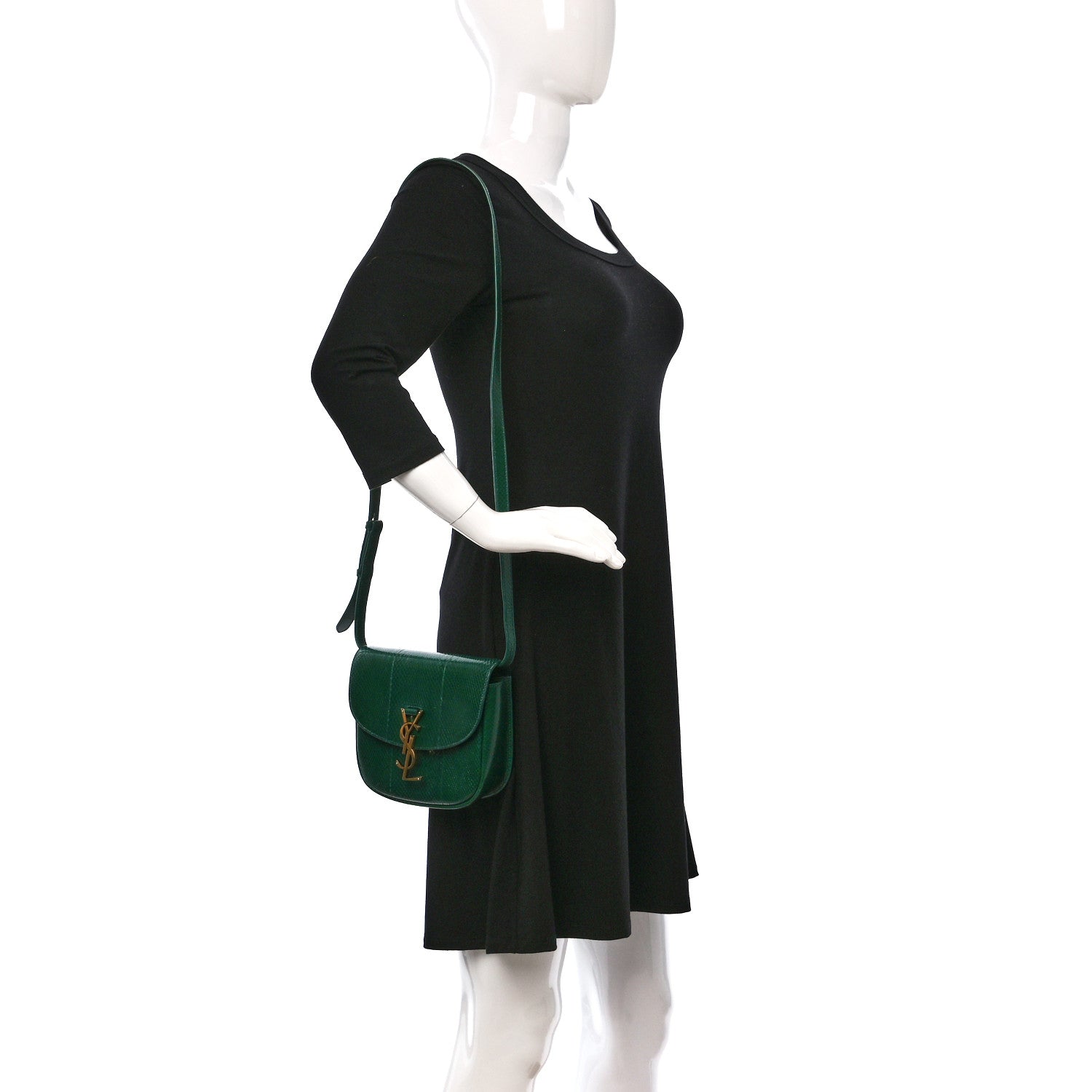 Saint Laurent Watersnake Small Kaia Satchel Green 2 of 11