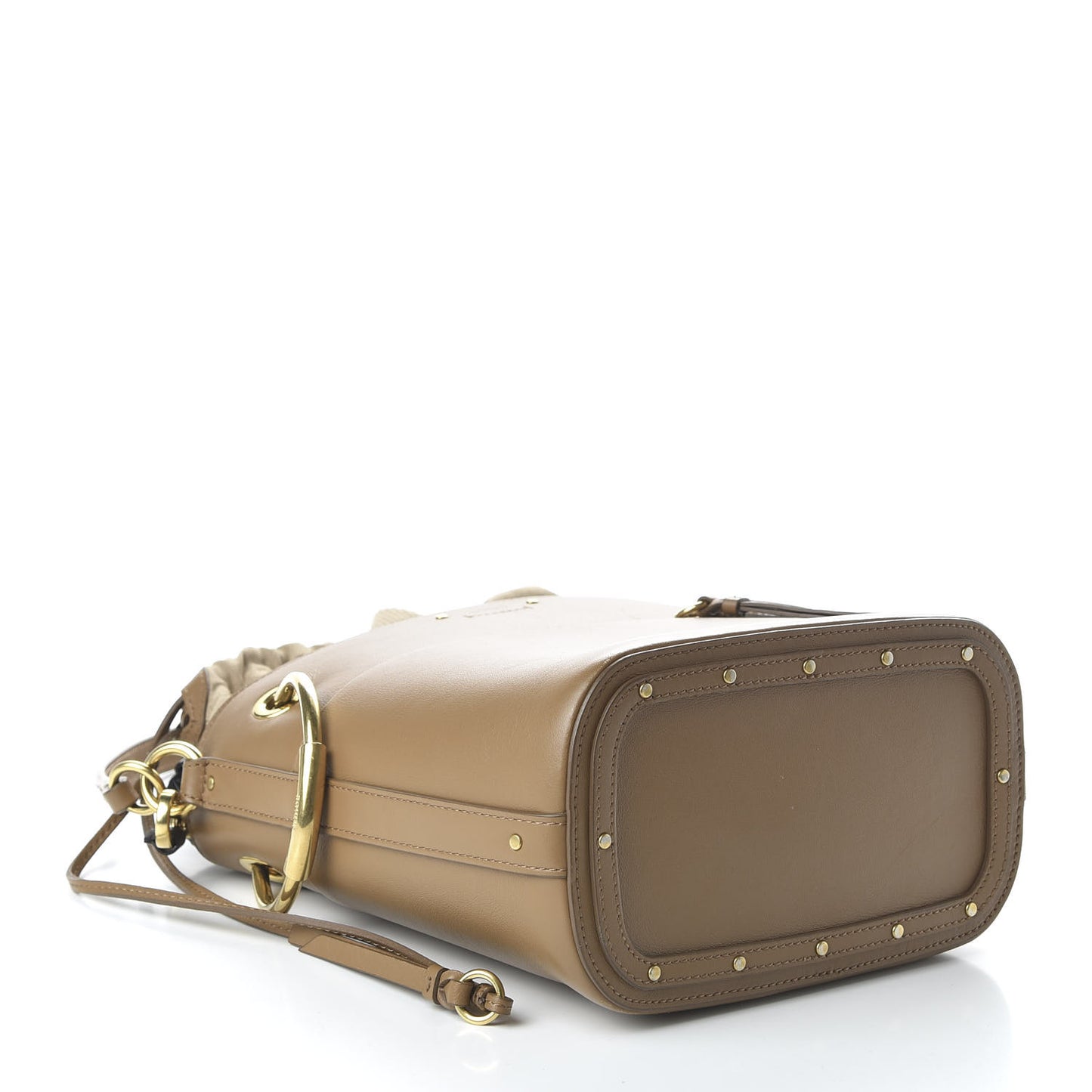 Smooth Calfskin Small Roy Bucket Bag Nut