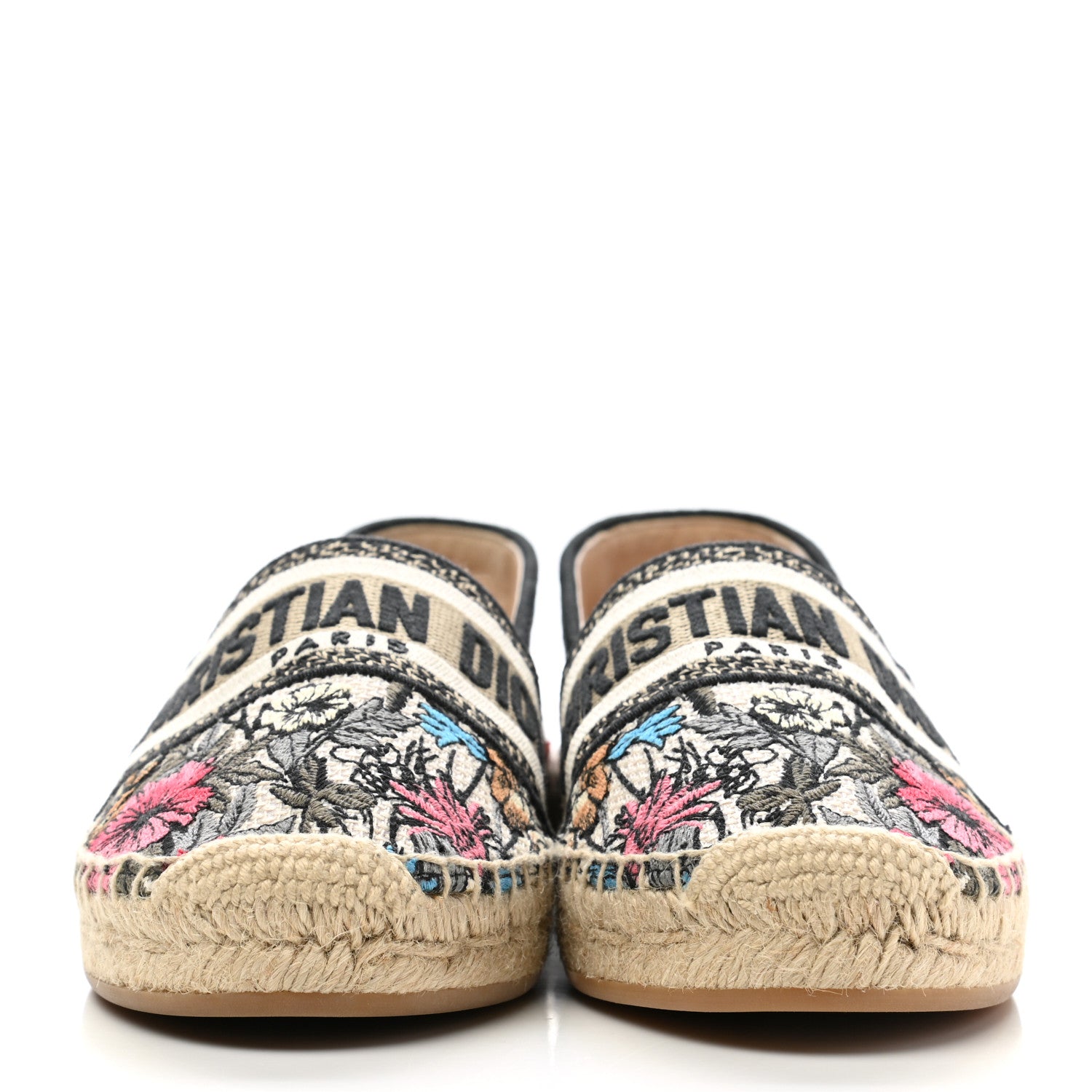 Christian Dior Embroidered Mille Fleurs Granville Espadrille 37 Multicolor 2 of 9