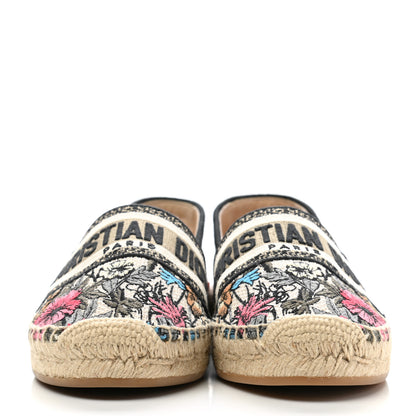 Christian Dior Embroidered Mille Fleurs Granville Espadrille 37 Multicolor 2 of 9