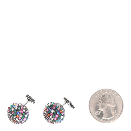 Christian Dior Crystal Mise En Dior Tribal Earrings Multicolor Antique Silver 2 of 6