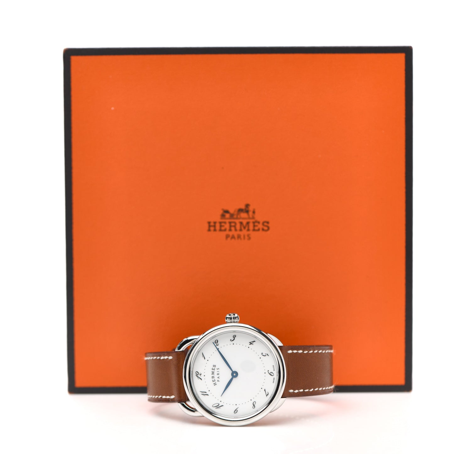 Stainless Steel Barenia 36mm Arceau Quartz Watch Fauve