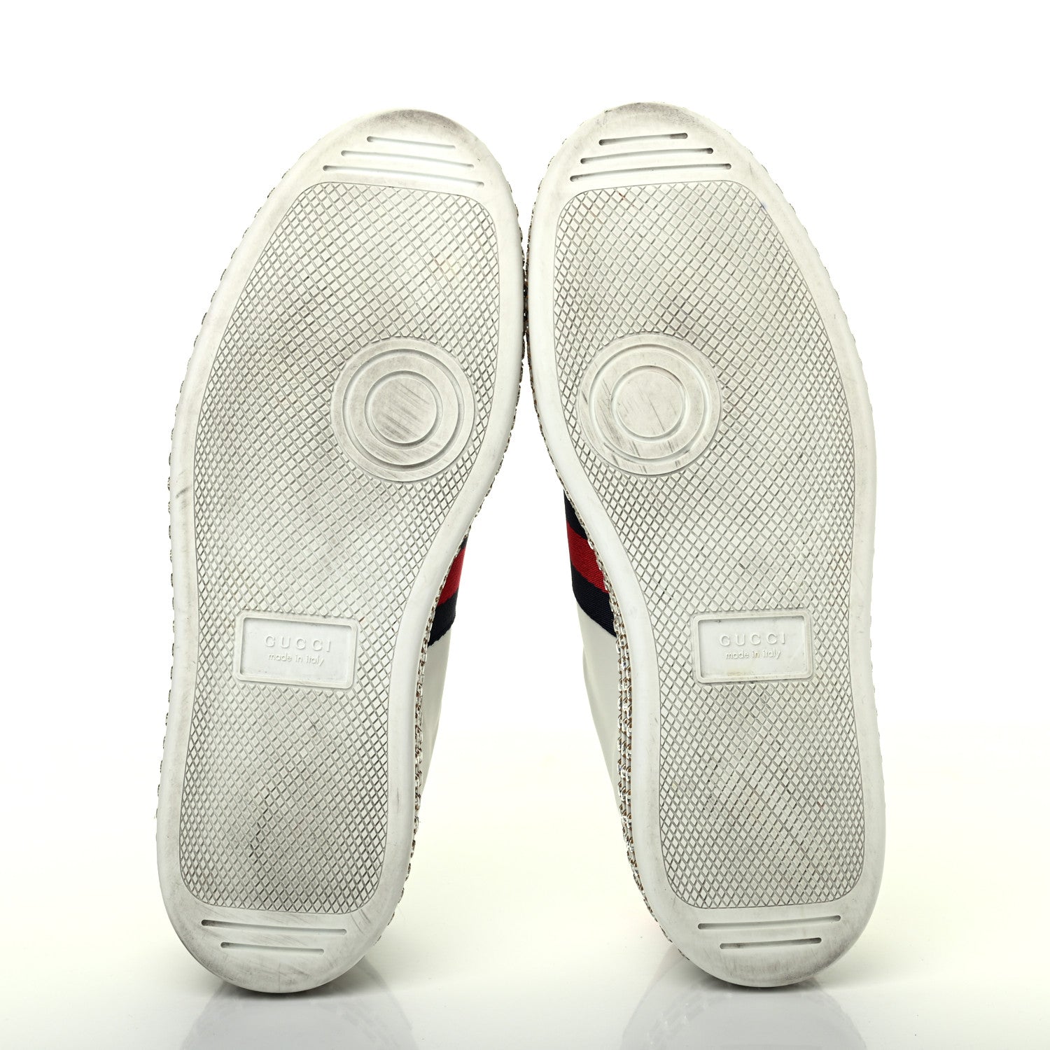 Gucci Calfskin Crystal Web LOVED Embroidered Womens Ace Platform Sneakers 37 White Red Flame Notte 5 of 16