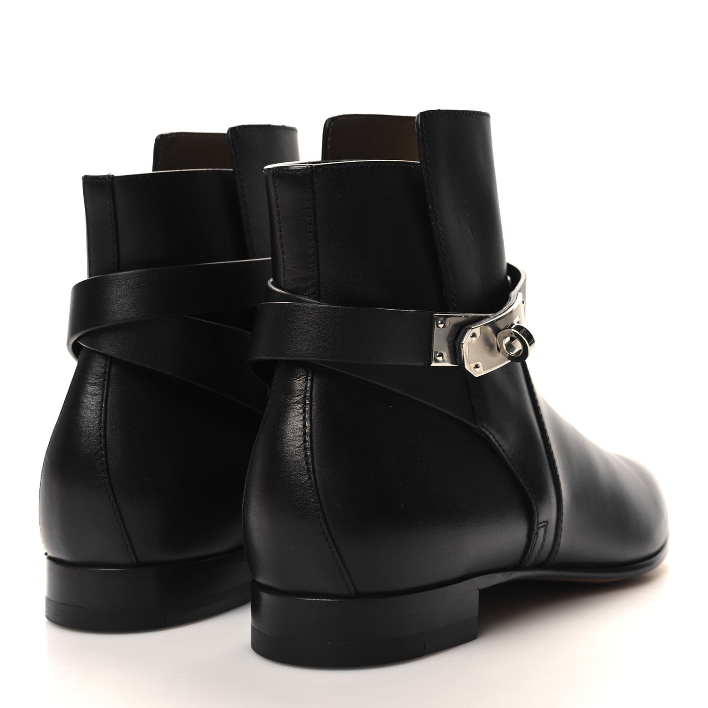 Calfskin Neo Low Boots 38.5 Black