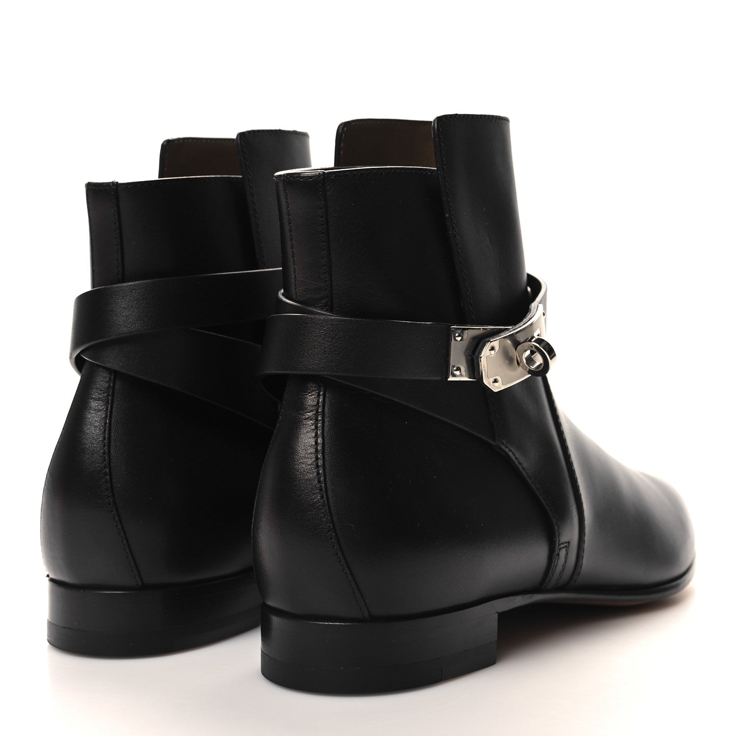 Hermes Calfskin Neo Low Boots 38.5 Black 4 of 9