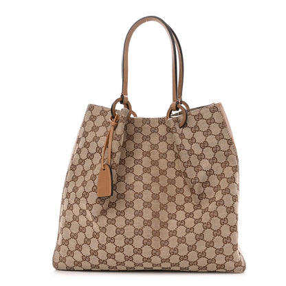 Gucci Monogram Calfskin Tote Brown 3 of 15