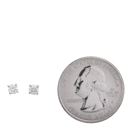 Tiffany Platinum Diamond .31ctw Solitaire Earrings 2 of 5