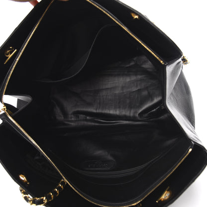 Chanel Calfskin Stitched Shopper Tote Black 5 of 10