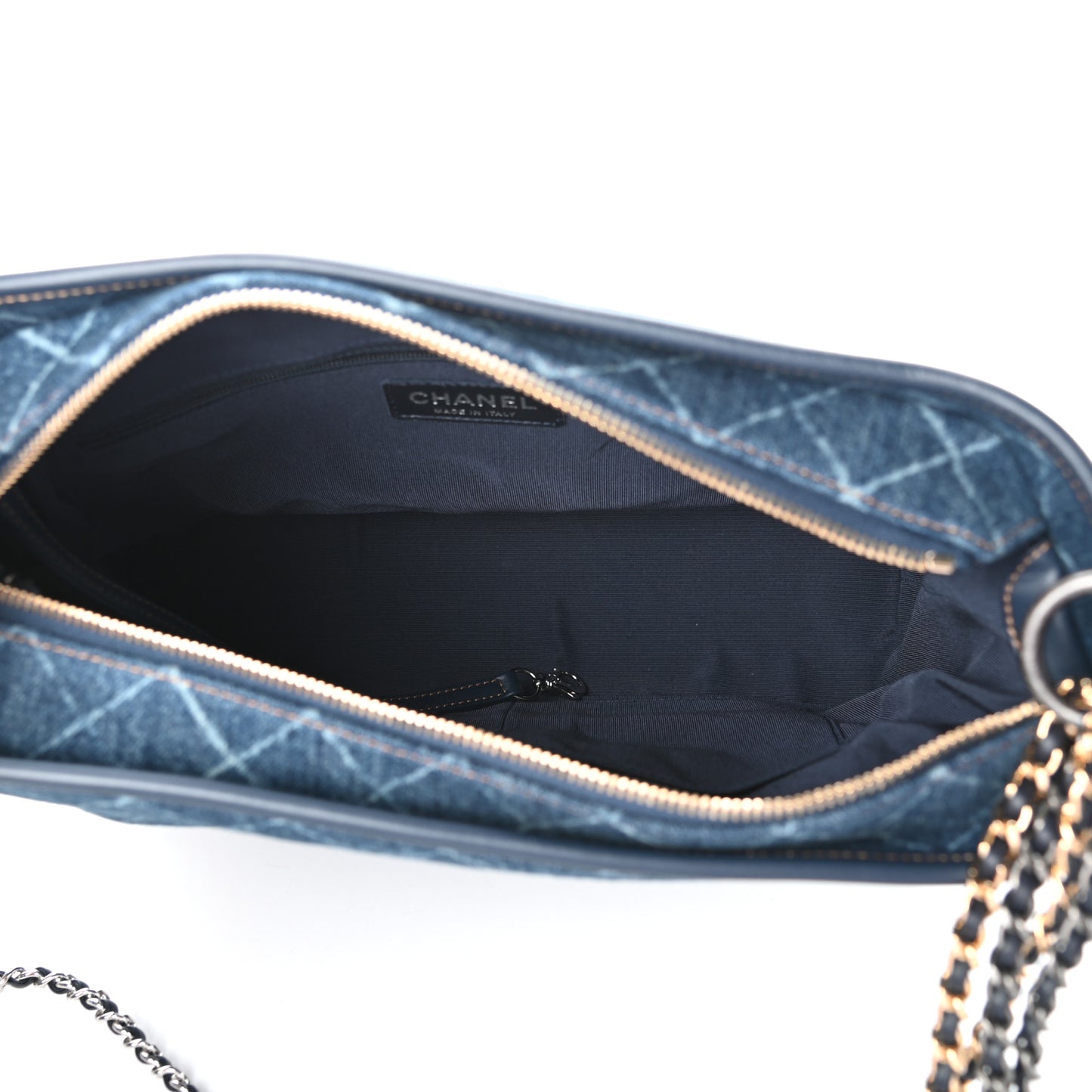 Denim Calfskin Medium Gabrielle Hobo Blue