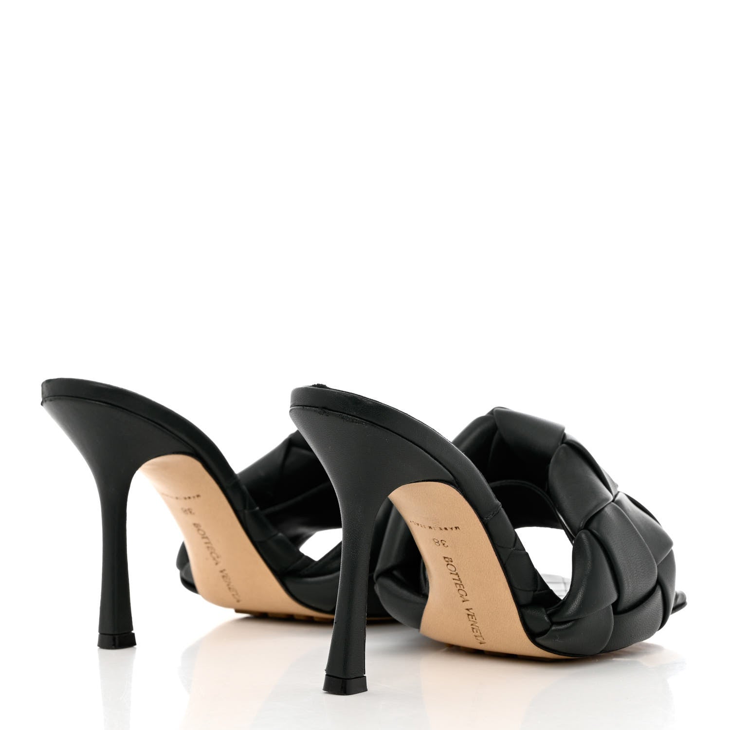 Bottega Veneta Nappa Maxi Intrecciato Lido Mule Sandals 38 Black 4 of 11