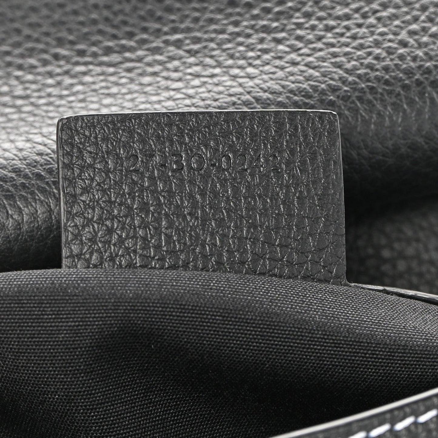 Grained Calfskin Mini Gallop Sling Bag Black