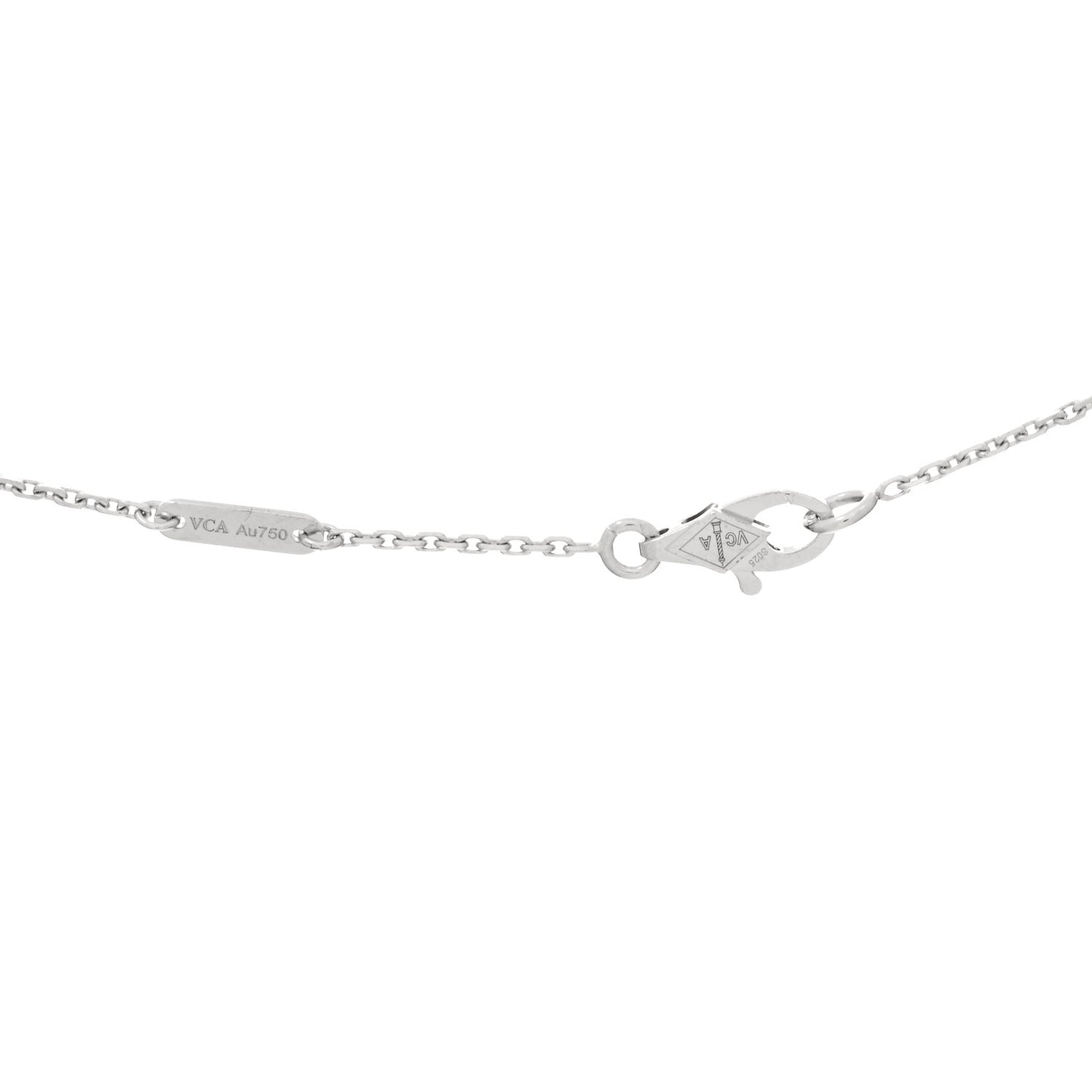 18K White Gold Turquoise Sweet Alhambra Butterfly Pendant Necklace