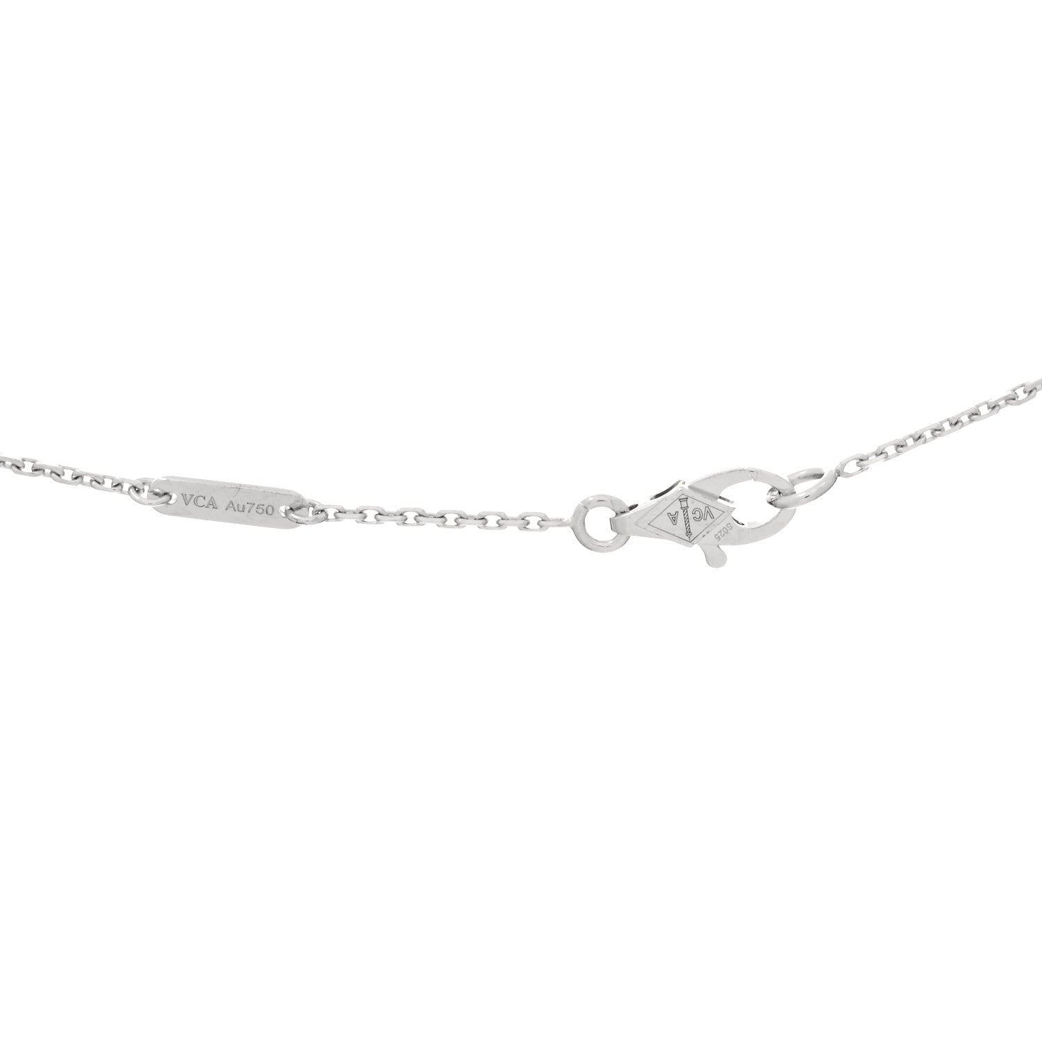 Van Cleef & Arpels 18K White Gold Turquoise Sweet Alhambra Butterfly Pendant Necklace 3 of 3